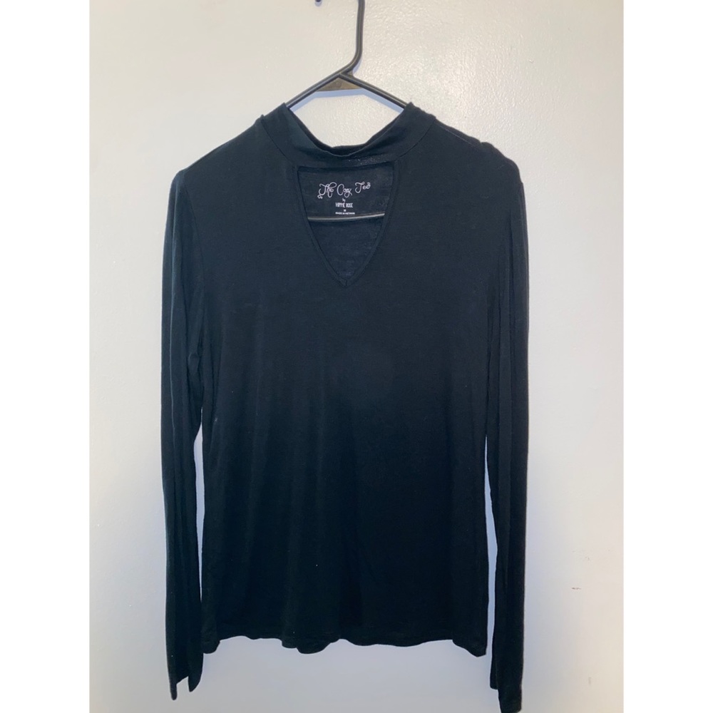 Hippie Rose Choker Black Shirt